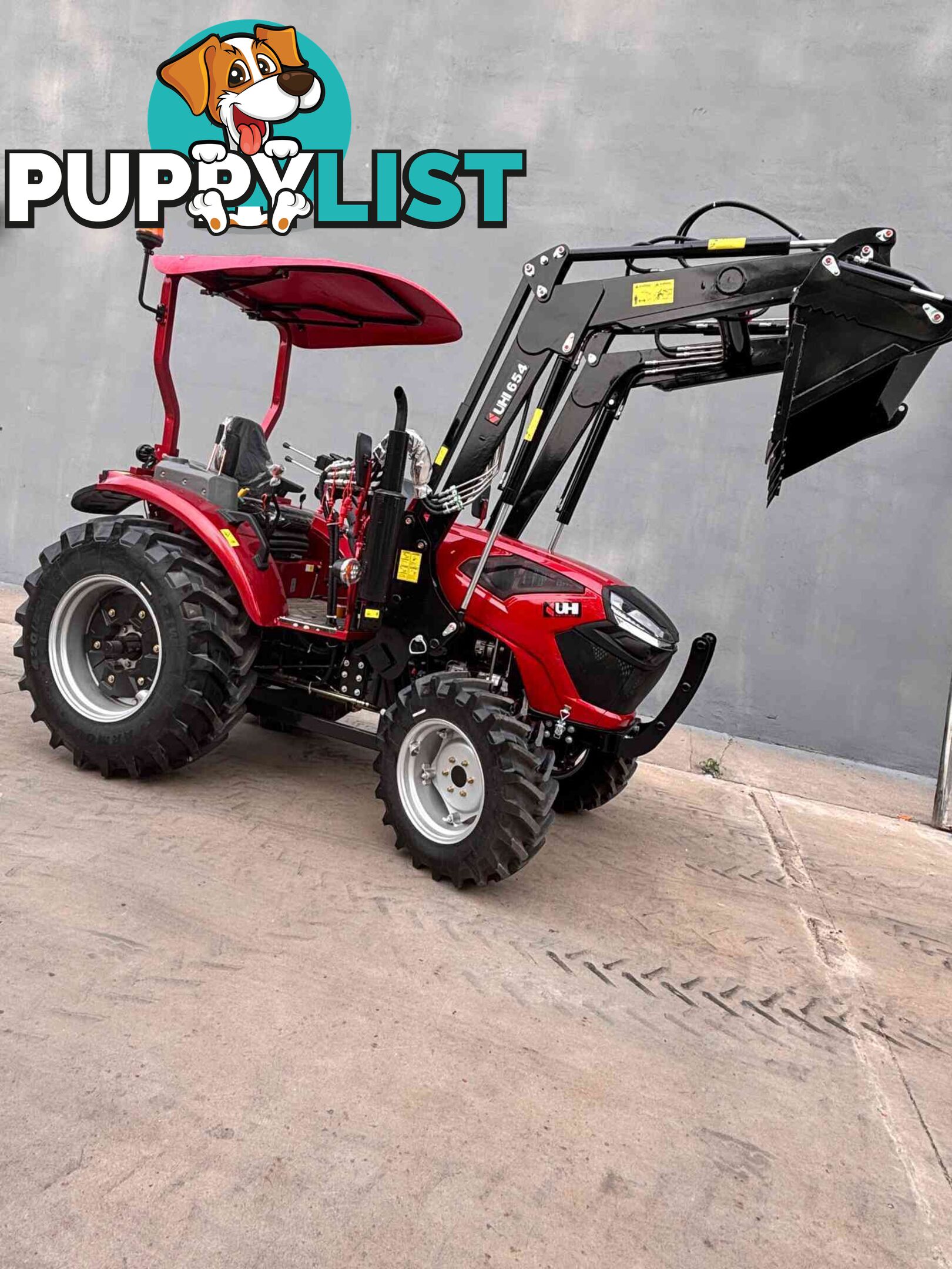 NEW UHI 65HP OPEN CAB TRACTOR WITH 7 ATTACHMENTS (WA ONLY)