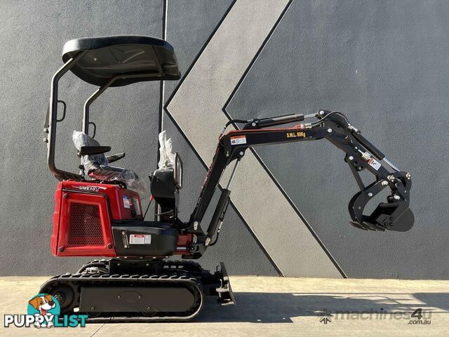 NEW UHI UME10T, 1TON EXCAVATOR WITH 9 ATTACHMENTS, (WA ONLY)