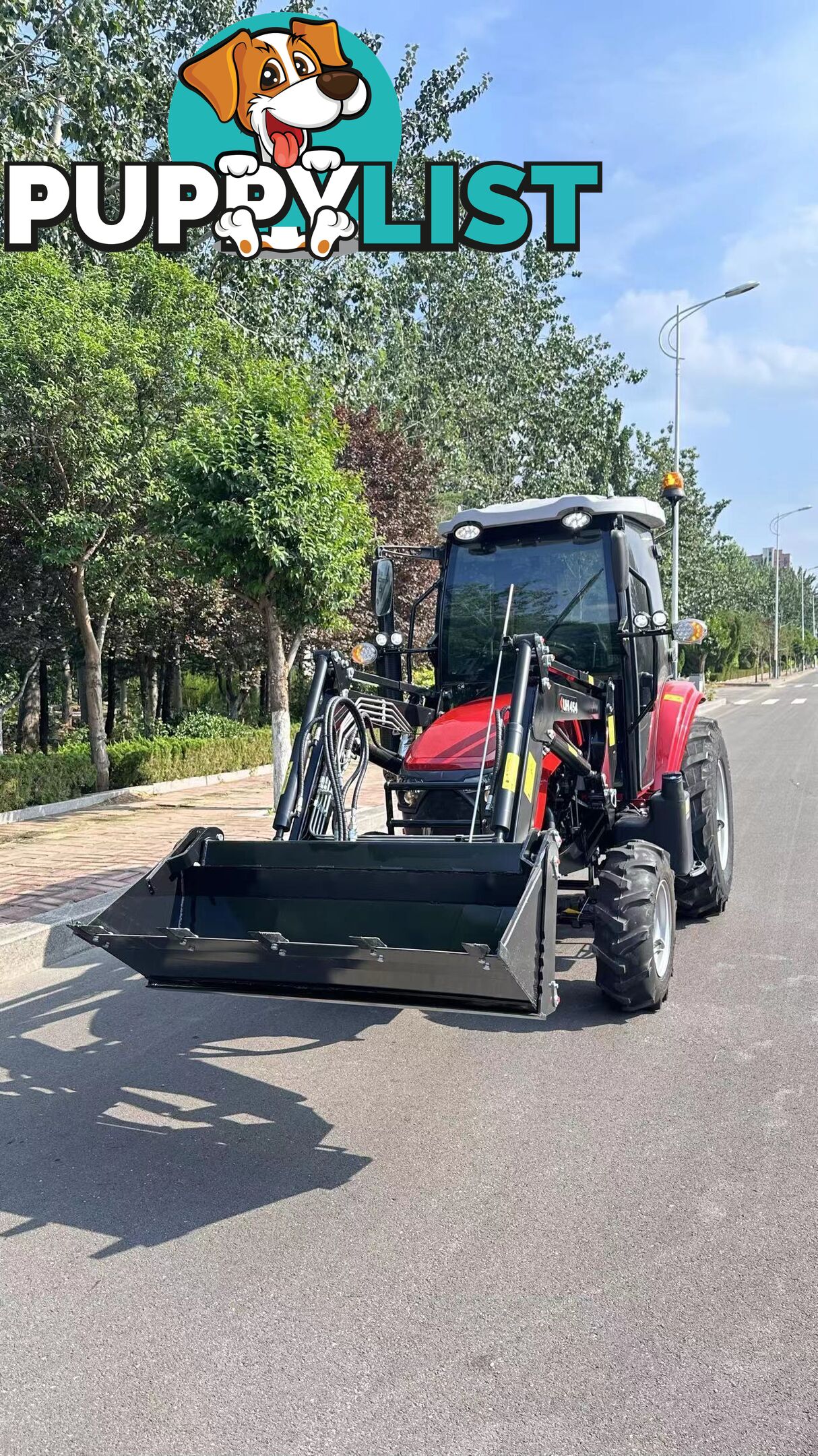 NEW UHI T454C, 45HP CAB TRACTOR WITH 7 ATTACHMENTS