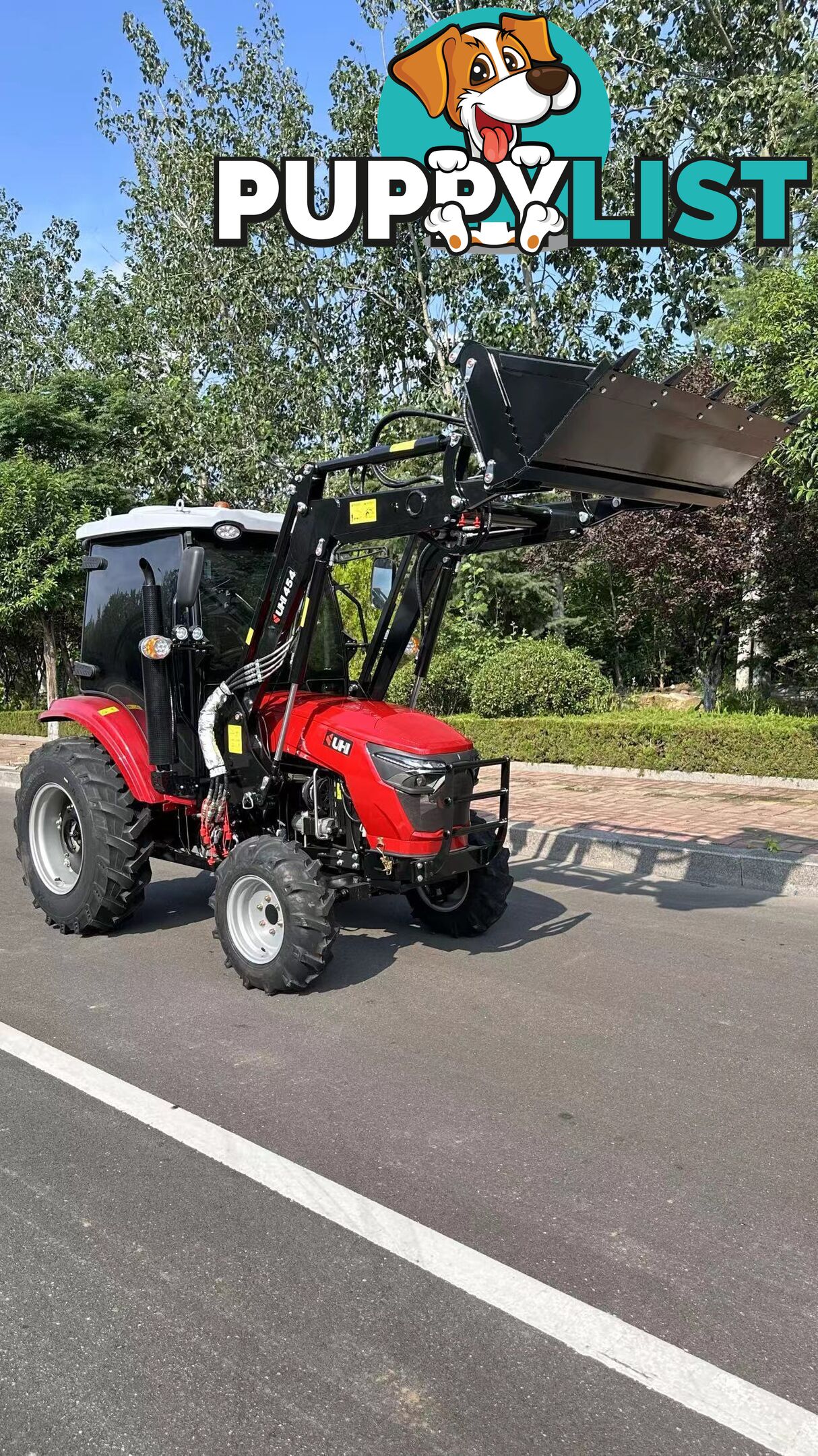 NEW UHI T454C, 45HP CAB TRACTOR WITH 7 ATTACHMENTS