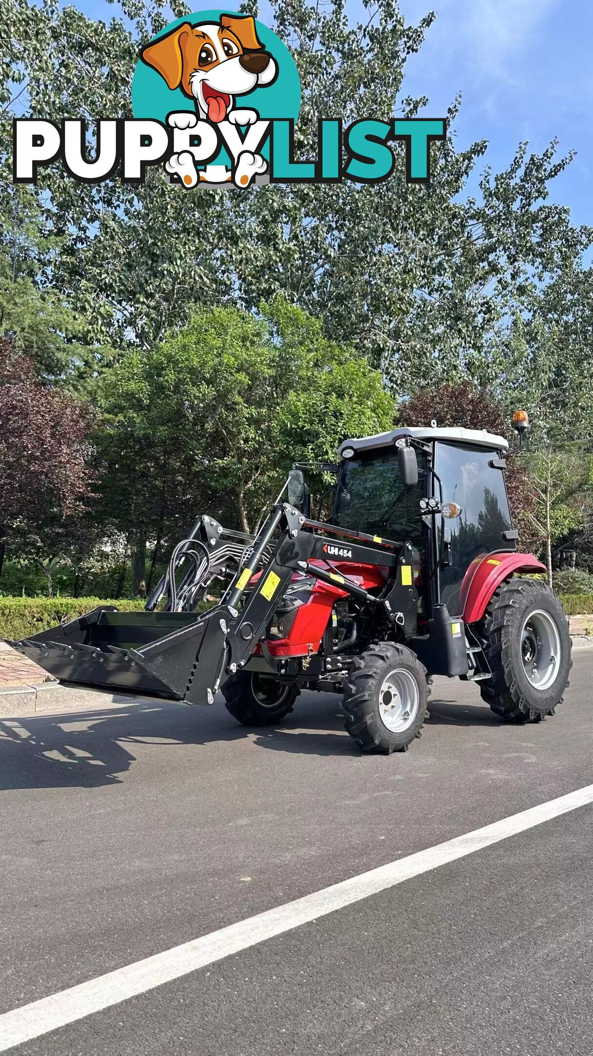 NEW UHI T454C, 45HP CAB TRACTOR WITH 7 ATTACHMENTS