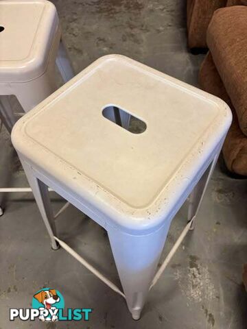 White Metal Stacking Stool - Embleton,Perth