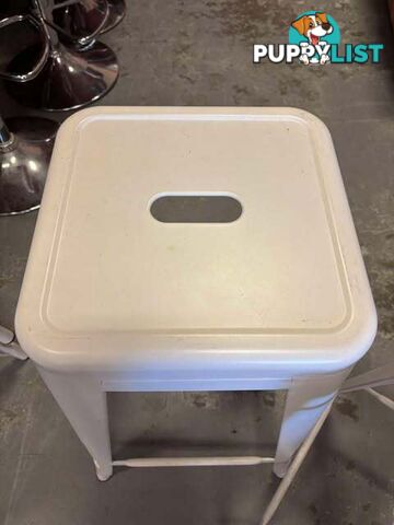 White Metal Stacking Stool - Embleton,Perth