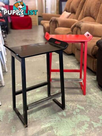 2 x Handy & Practical Black and Red Bar Stools or even TV Dinner Tables - Embleton,Perth