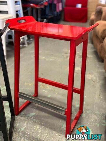 2 x Handy & Practical Black and Red Bar Stools or even TV Dinner Tables - Embleton,Perth
