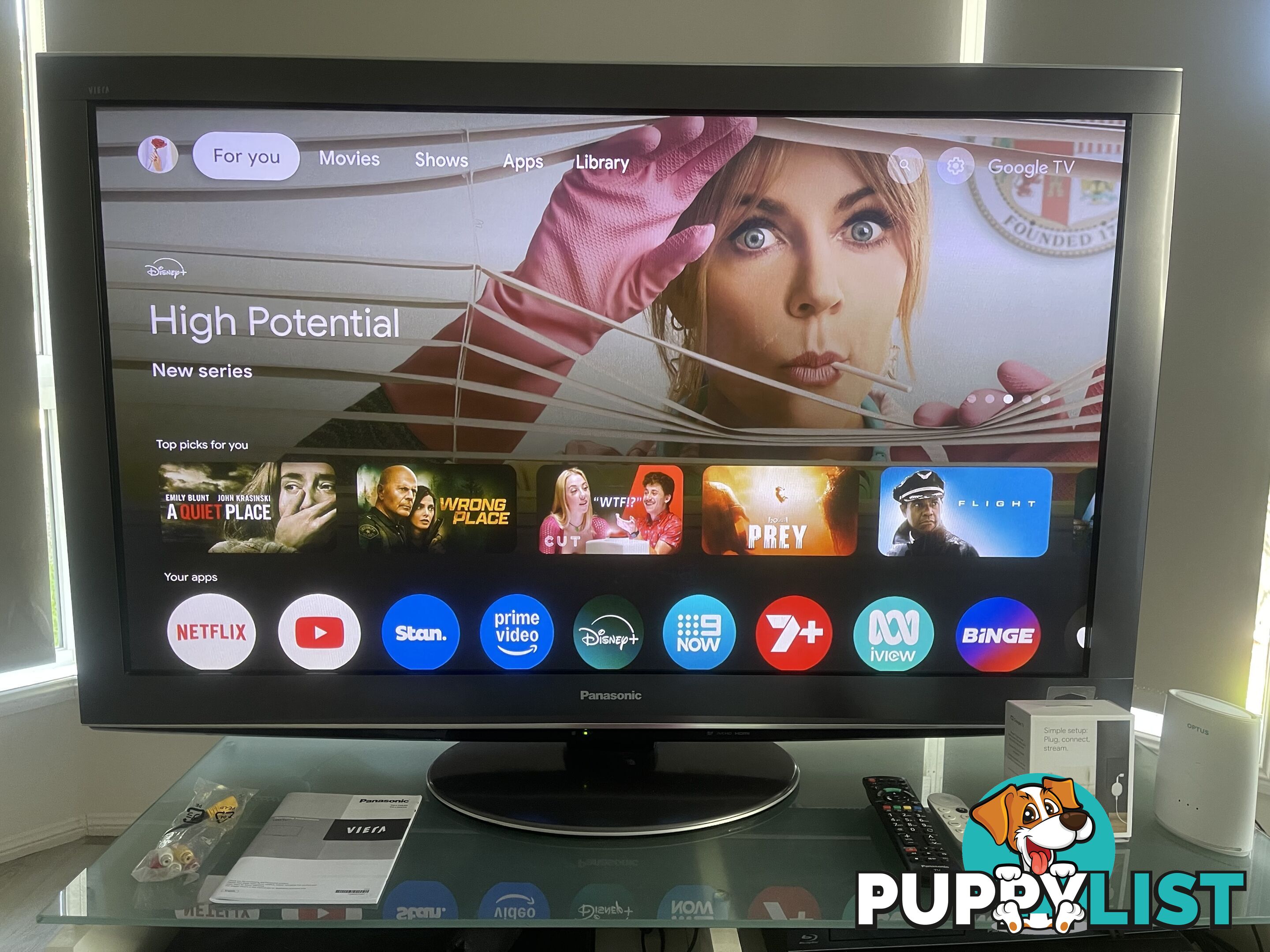 PANASONIC VIERA PLASMA TV (50”)  AS WELL AS CHROMECAST  STREAMING DEVICE AND MORE !