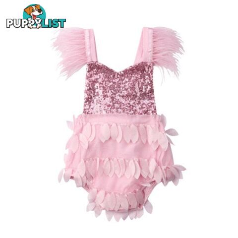 Pink Ruffle Romper