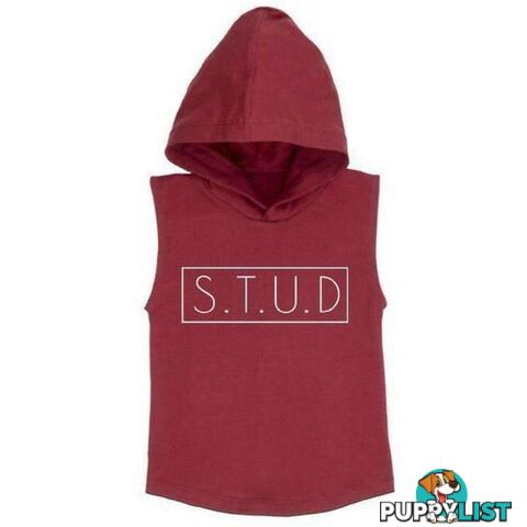 STUD SLEEVELESS HOODIE