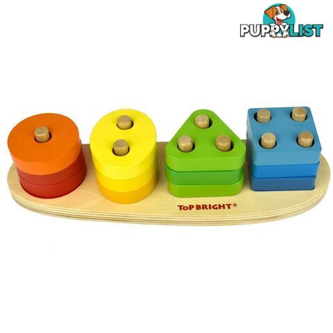 WOODEN NUMBER & SHAPE BOARD