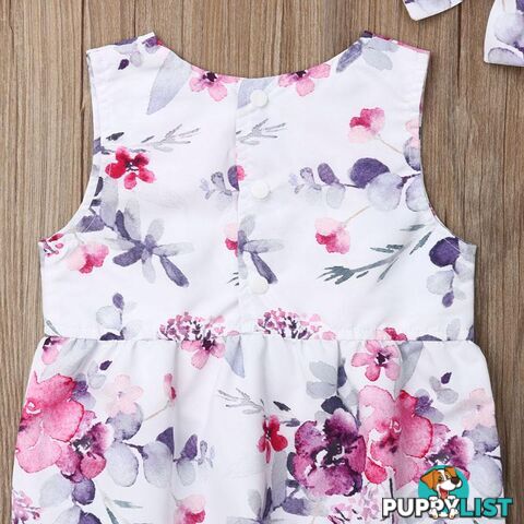 Pink Flower Romper