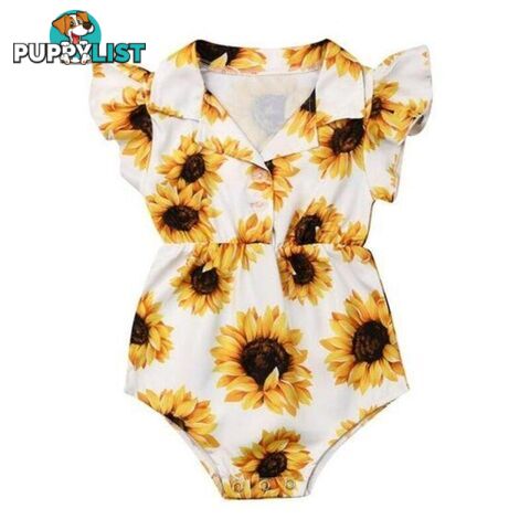 Yellow Sunflower Romper