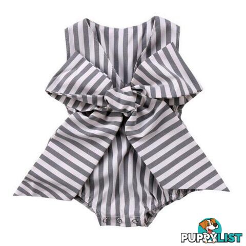 Striped Bow Romper