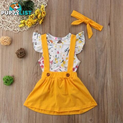 Yellow Overall Dress