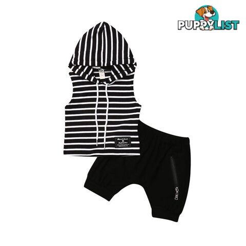 Stripe Hooded Set