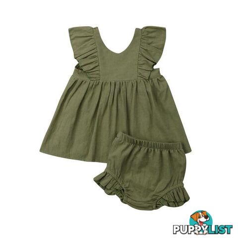 Ruffled Sleeve 2pc Set