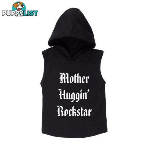 Rockstar Sleeveless Hoodie | White or Black