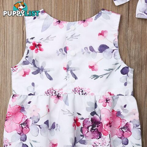 Pink Flower Romper