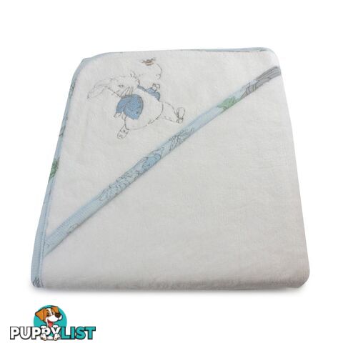 Peter Rabbit 'Hop Little Rabbit' Hooded Towel - Blue