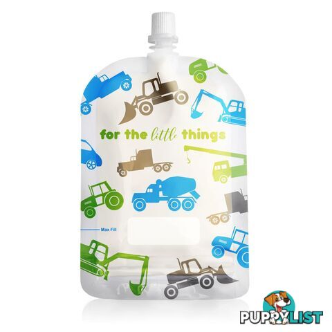 Sinchies trucks 150ml top spout reusable food pouches