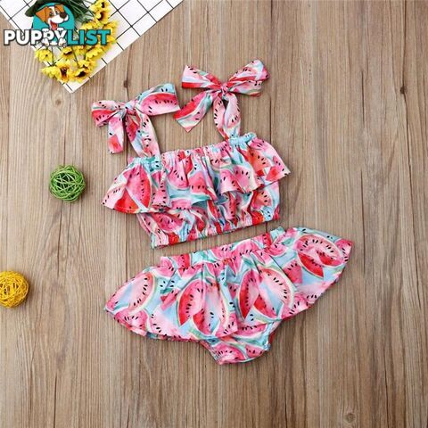 Watermelon Ruffle Set