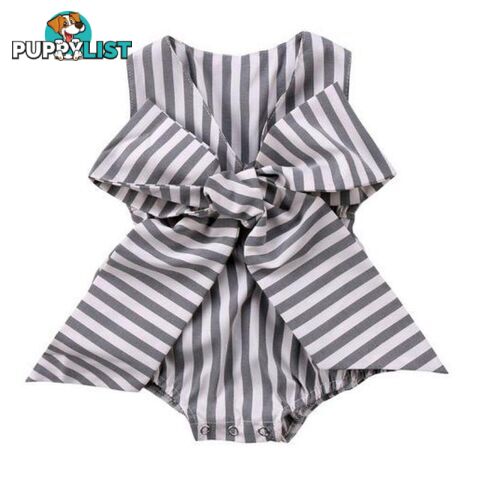 Striped Bow Romper