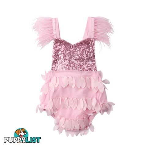 Pink Ruffle Romper