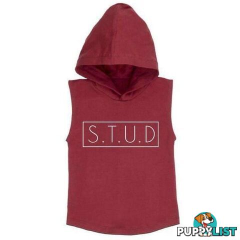 STUD SLEEVELESS HOODIE