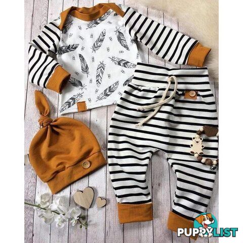 Striped Feather 3pc Set