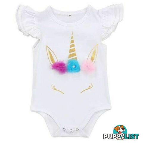 Ruffled Unicorn Romper