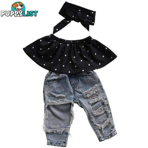 Polka Dot Jeans Set