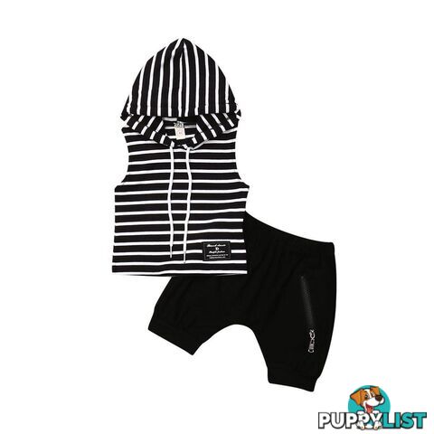 Stripe Hooded Set