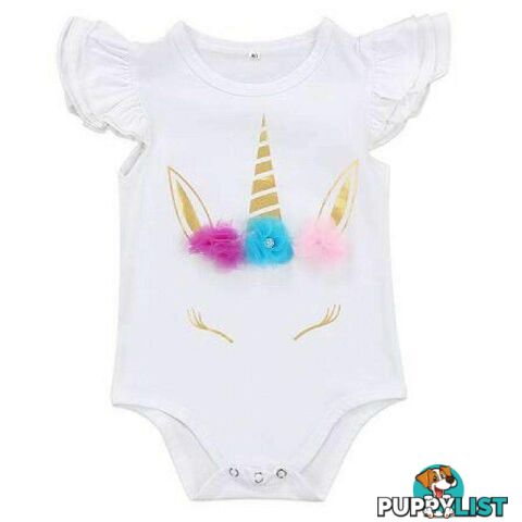 Ruffled Unicorn Romper