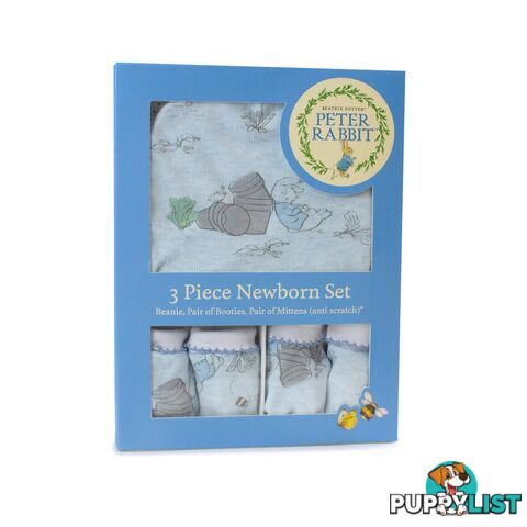 Peter Rabbit 'Hop Little Rabbit' 3 Piece Layette Set - Blue