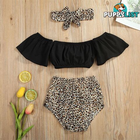 Off The Shoulder Leopard Set