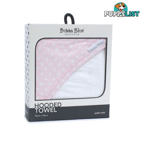 Pink Polka Dots Hooded Towel