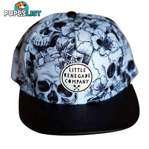 Skulls in Bloom/Black Snapback Hat