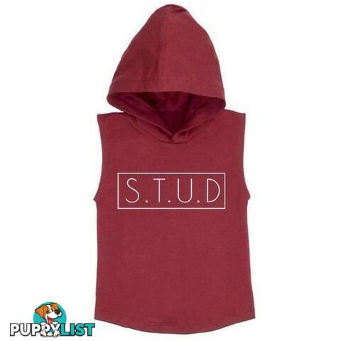 STUD SLEEVELESS HOODIE