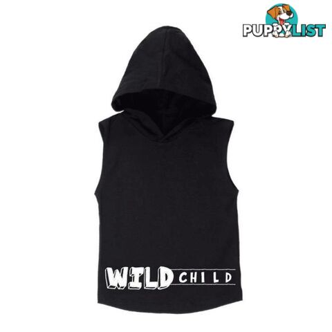 Wild Child Sleeveless Hoodie | White or Black