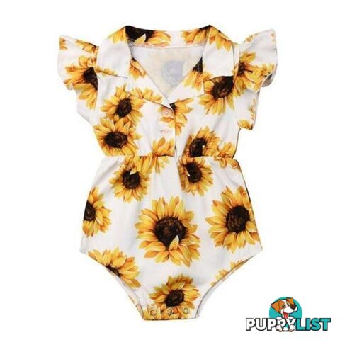 Yellow Sunflower Romper