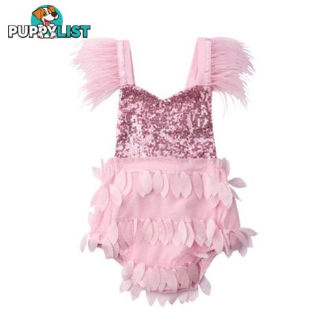 Pink Ruffle Romper