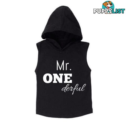 Mr ONEderful Sleeveless Hoodie | White or Black