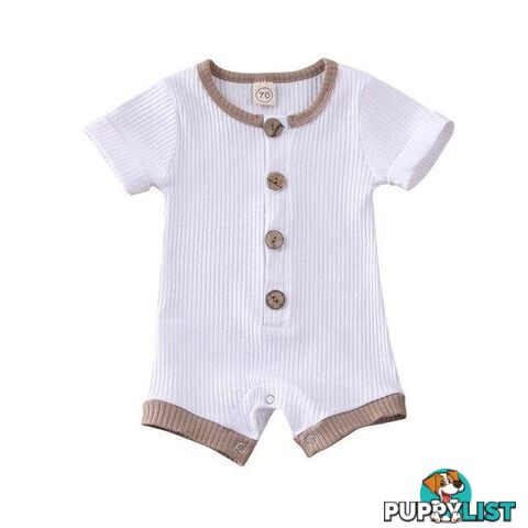 Short Sleeve Cotton Romper