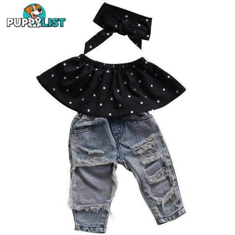 Polka Dot Jeans Set