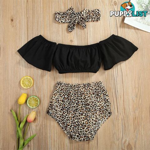 Off The Shoulder Leopard Set