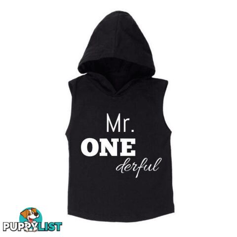 Mr ONEderful Sleeveless Hoodie | White or Black