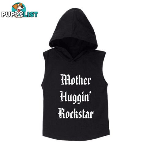 Rockstar Sleeveless Hoodie | White or Black