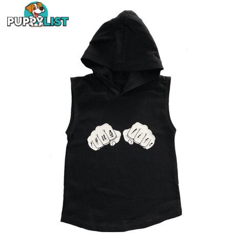 Thug Life Sleeveless Hoodie | White or Black