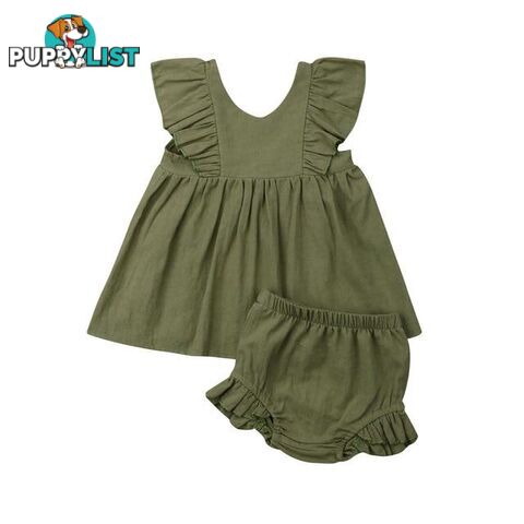 Ruffled Sleeve 2pc Set