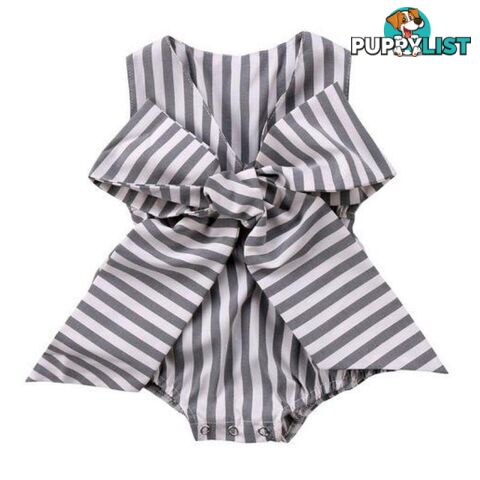 Striped Bow Romper