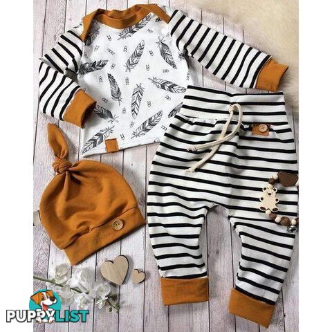 Striped Feather 3pc Set